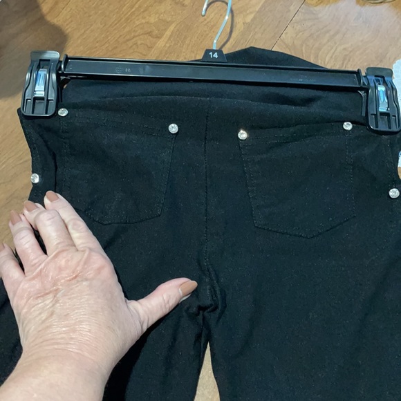 Soho Maternity size Medium leggings stretch knit with rhinestone accents - Picture 2 of 6